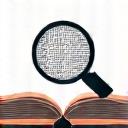 Icono de un libro abierto con una lupa encima, representando 'Más de 500 Artículos Expertos'.