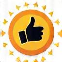 Icono de una estrella dentro de un círculo con una marca de verificación, representando '95% Satisfacción Comunitaria'.