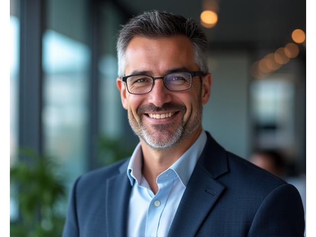 Dr. Alejandro Giménez, fundador de Áurea Media y experto en tecnología de la salud, sonriendo profesionalmente.