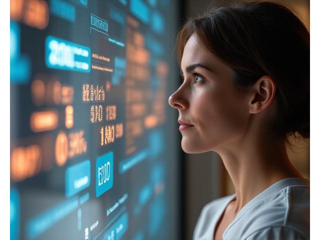 Representación de inteligencia artificial analizando datos para recomendar productos de bienestar personalizados a un usuario, con un aura de salud y tecnología.